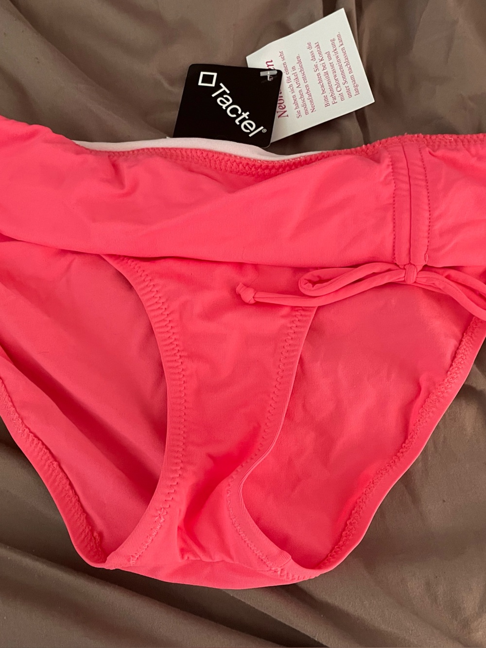 Tactel Women’s Coral Bikini Bottom with Side Tie